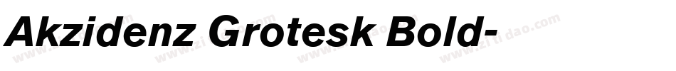 Akzidenz Grotesk Bold字体转换